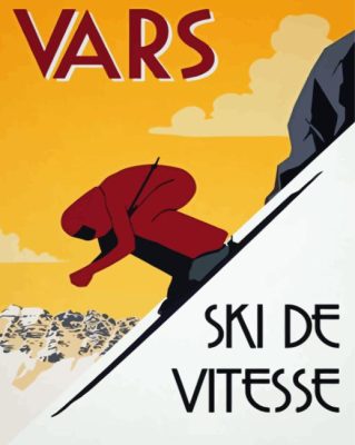 France Vars Ski De Vitesse Poster Paint By Numbers