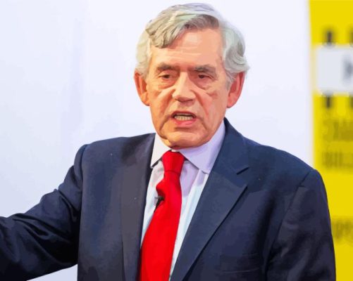 Gordon Brown Speaking Paint By Numbers