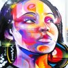 Graffiti African Woman Face Paint By Numbers