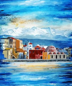 Greece Chania Port Paint By Numbers