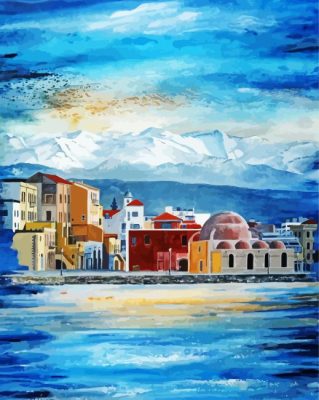 Greece Chania Port Paint By Numbers