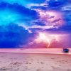 Lightning Sky Scapes Beach Paint By Numbers