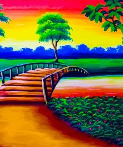 Nature Wooden Bridge Paint By Numbers