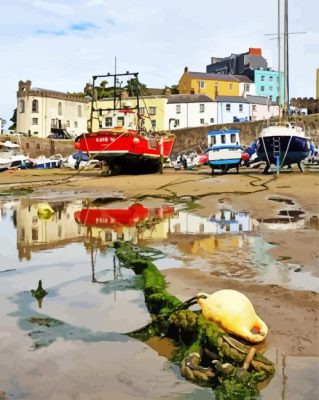 Saundersfoot Harbour Paint By Numbers