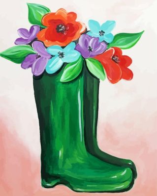 Spring Rain Boots Paint By Numbers