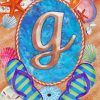 Summer Monogram Letter G Paint By Numbers