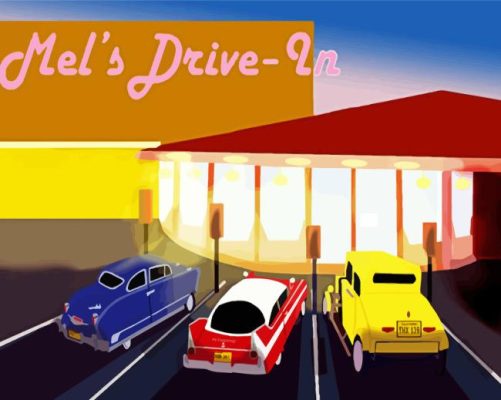 Summer Night At Mel's Drive In Paint By Numbers