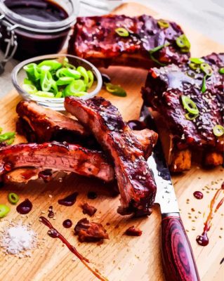 Sweet And Spicy Asian Ribs Paint By Numbers