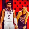 Team USA Basketballers Poster Paint By Numbers