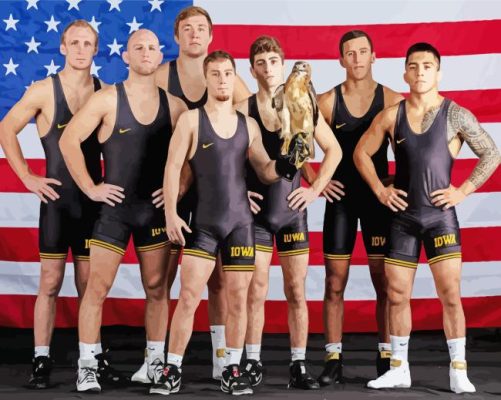 The Iowa Wrestling Team Paint By Numbers