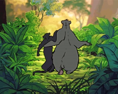 The Jungle Book Bagheera And Baloo Paint By Numbers