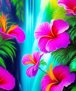 Tropical Flowers Paint By Numbers