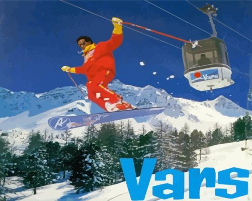 Vars Alpes Ski Paint By Numbers