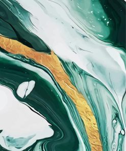 White Green Gold Painting Paint By Numbers
