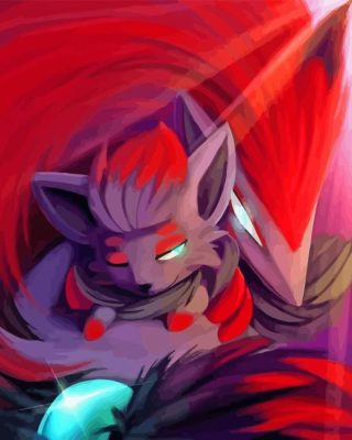 Zoroark And Zorua Art Paint By Numbers