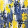 Abstract Yellow And Black And White Paint By Numbers