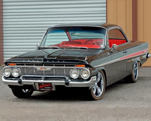 Black 61 Impala Paint By Numbers