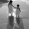 Black And White Sisters On Beach Paint By Numbers