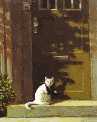 Broken Arm Cat By Michael Sowa Paint By Numbers