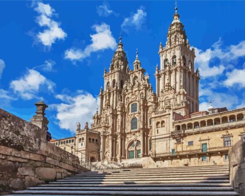 Cathedral In Santiago De Compostela Paint By Numbers