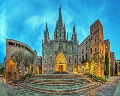 Cathedral of Barcelona Paint By Numbers