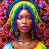 Colorful African Lady Paint By Numbers
