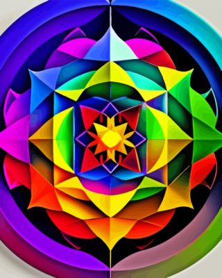 Colorful Mandala Art Paint By Numbers