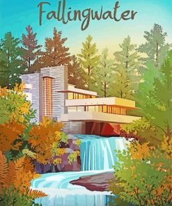 Fallingwater Poster Paint By Numbers