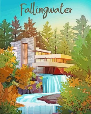 Fallingwater Poster Paint By Numbers