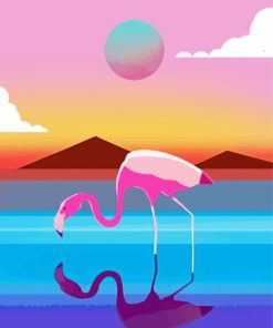 Flamingo Bird Paint By Numbers