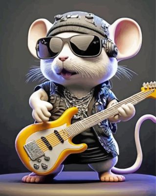 Guitarist Mouse Paint By Numbers