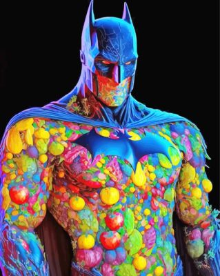 Colorful Batman Paint By Numbers