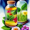 Herbal Bottles Paint By Numbers