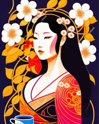 Japanese Lady Paint By Numbers