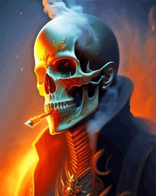 Smoke Skull Paint By Numbers