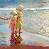 Three Sisters On Beach Paint By Numbers