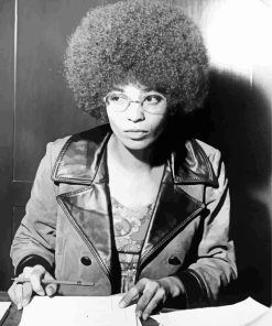 Young Black And White Angela Davis Paint By Numbers