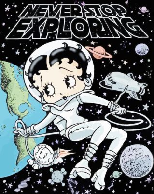 Astronaut Betty Boop Paint By Numbers