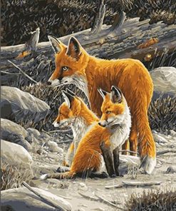 Fox Family Animal Creation Paint By Numbers