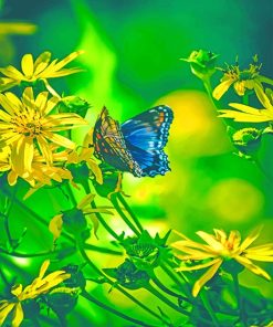 Yellow Swallowtail Butterfly Paint By Numbers