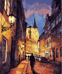 Prague City Nightscape Paint By Numbers