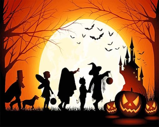 0Halloween-celebrtaion-silhouette-adult-paint-by-numbers