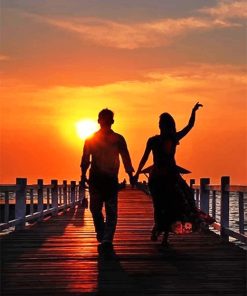 Beach Sunset Love Paint By Numbers