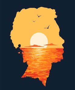 Silhouette Sunset Beach Paint By Numbers