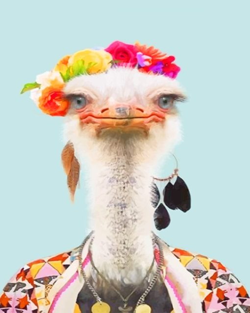 0Stylish-Common-ostrich-paint-by-numbers