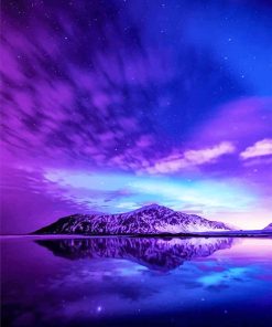 Purple Mountain Sky Paint By Numbers