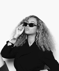 Beyonce Black and White Paint By Numbers