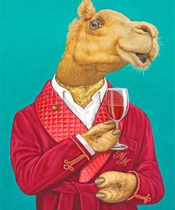 Wine-Drinking Camel Paint By Numbers