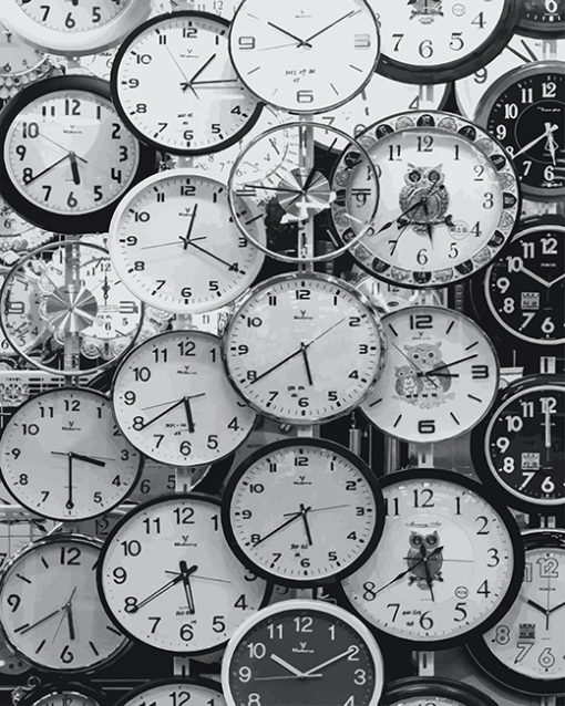 0clock-time-black-and-white-paint-by-numbers