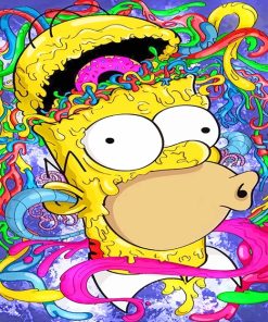 Homer Simpson Crazy Fan Art Paint By Numbers
